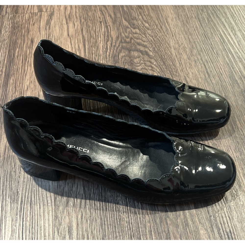 Sesto Meucci patent leather pumps heel size 8.5N Color Black